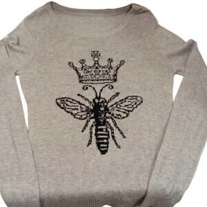 BUMBLEBEE Sweater GRAY Knit Long Sleeve Crewneck Preppy Business Casual Bee XS